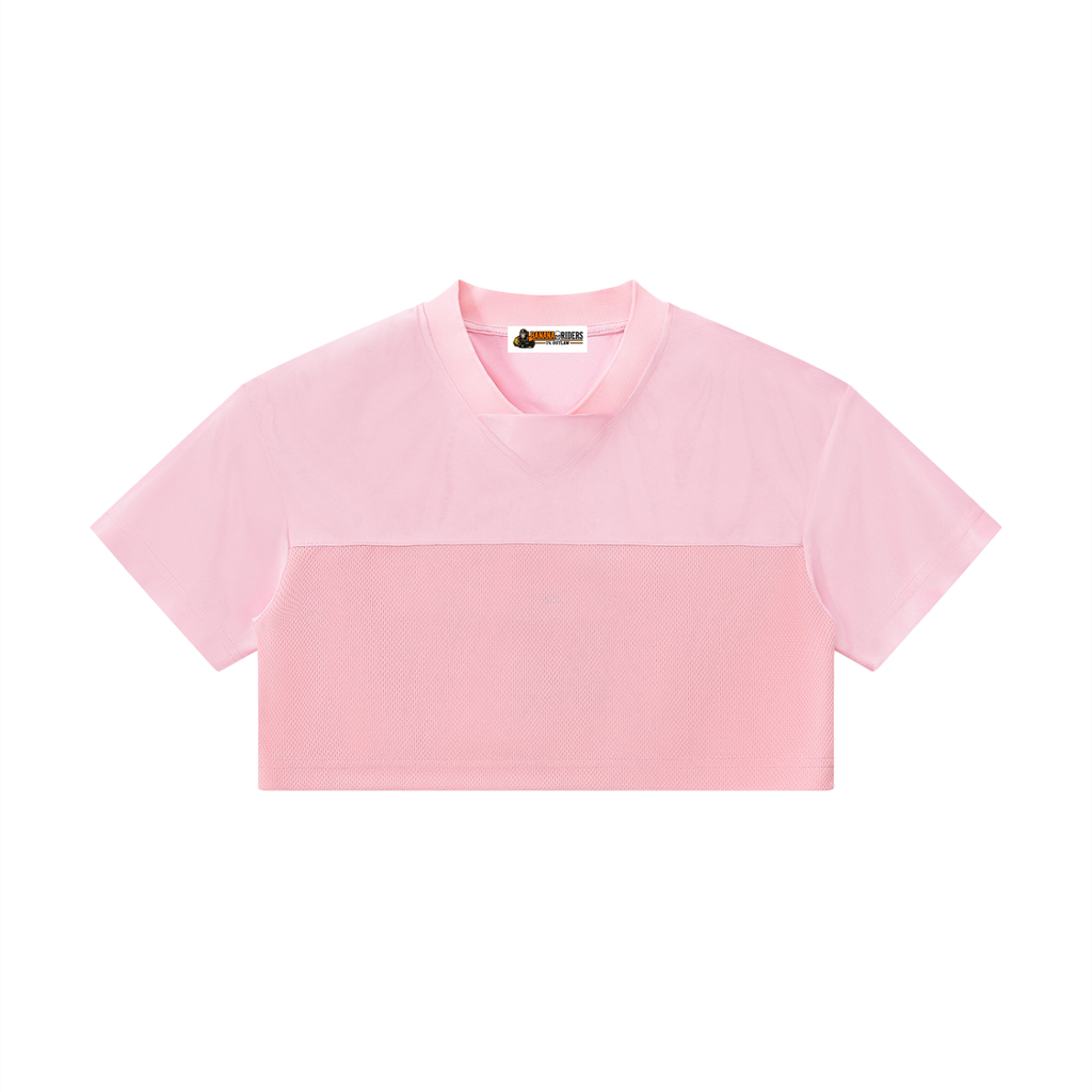Women’s Cropped Paneled V-Neck Jersey