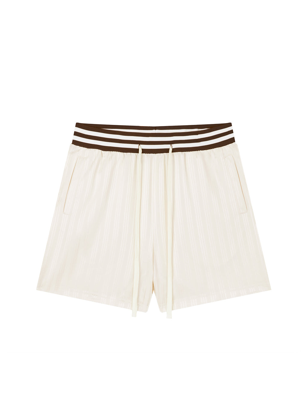 Unisex Striped Drawstring Shorts