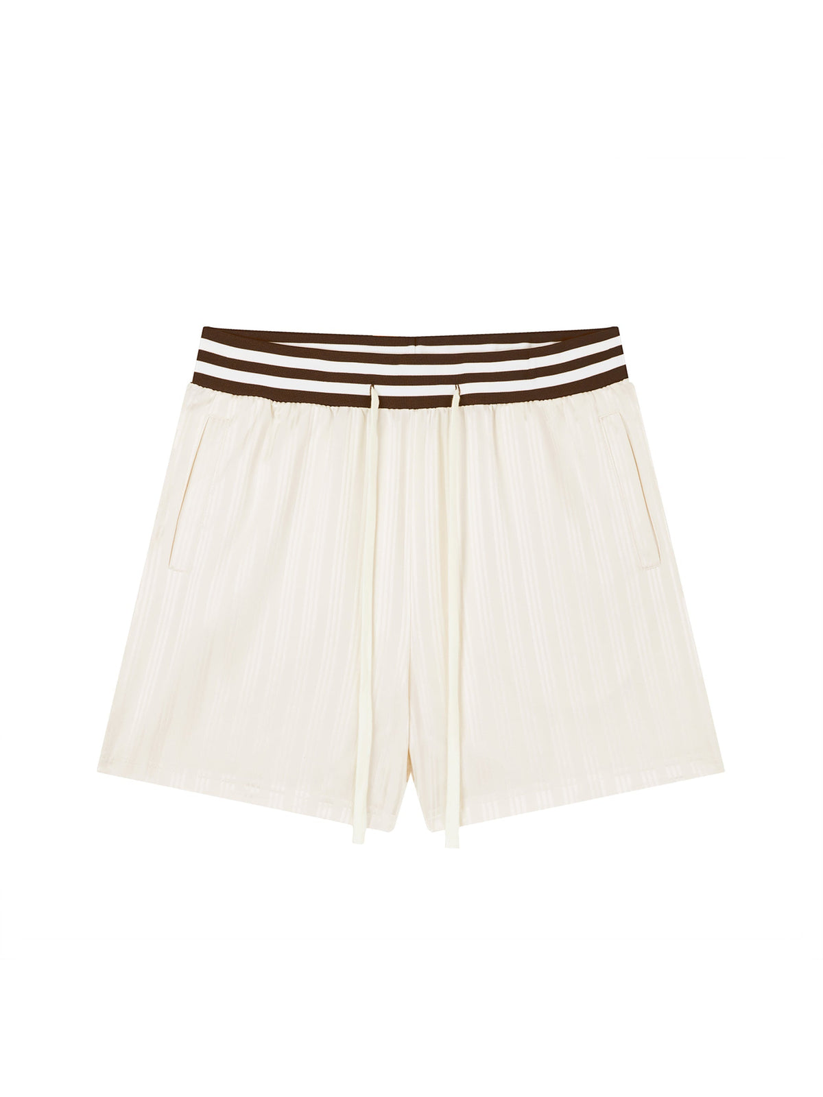 Unisex Striped Drawstring Shorts