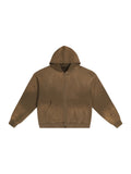 Hand-Frayed Sunfade Zip Hoodie
