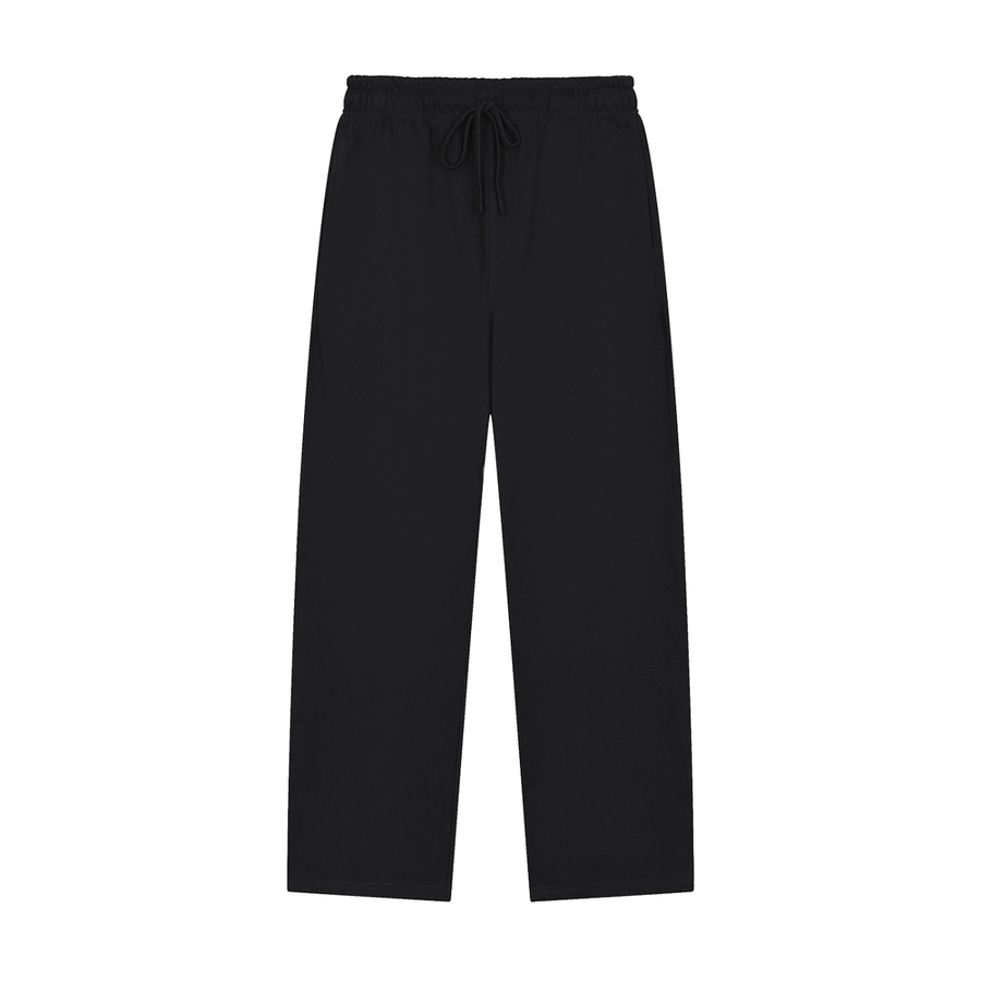 Solid Color Straight-Leg Sweatpants