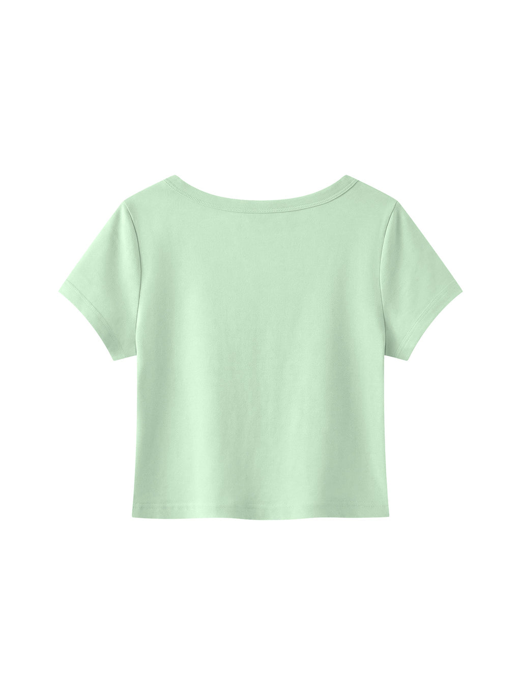 Women's Solid Color Slim Crop T-Shirt