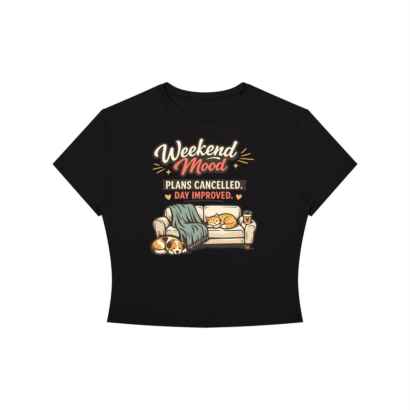 Weekend Mood Women's Crewneck Crop T-Shirt