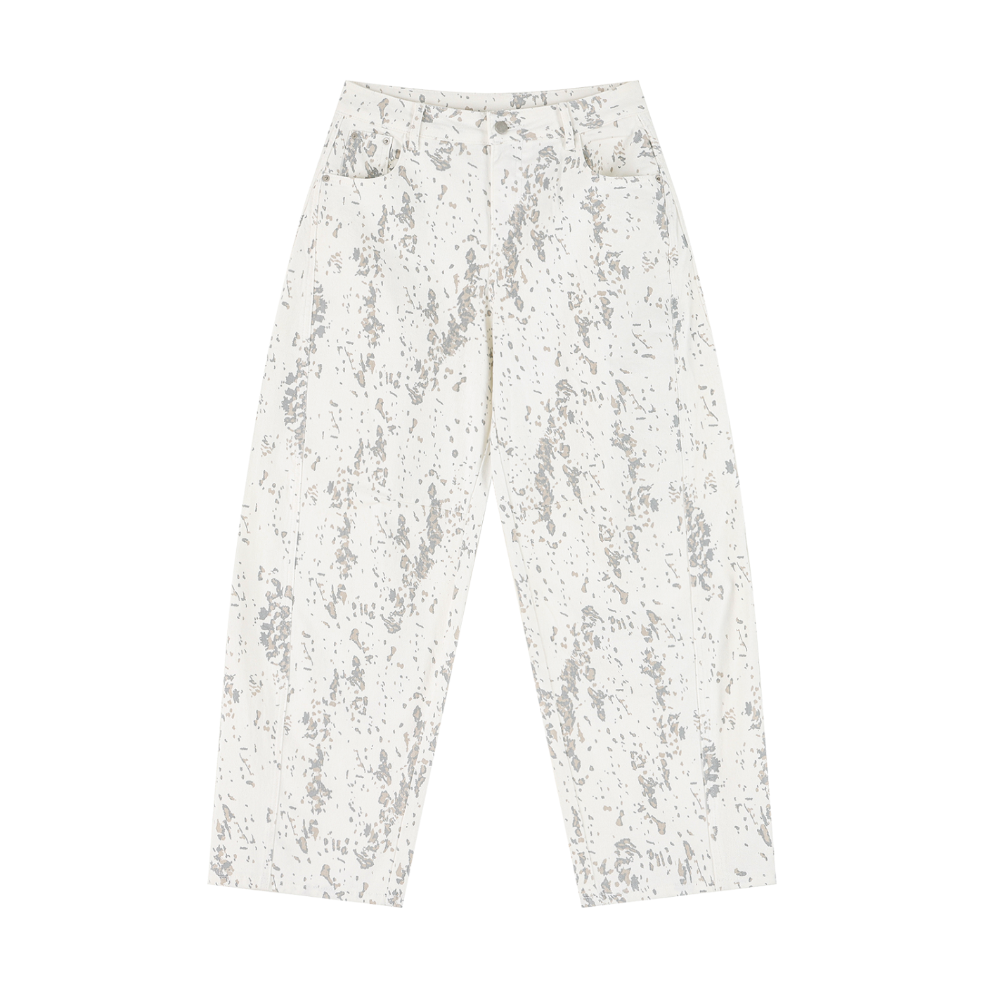 Women’s Splatter Barrel Leg Jeans