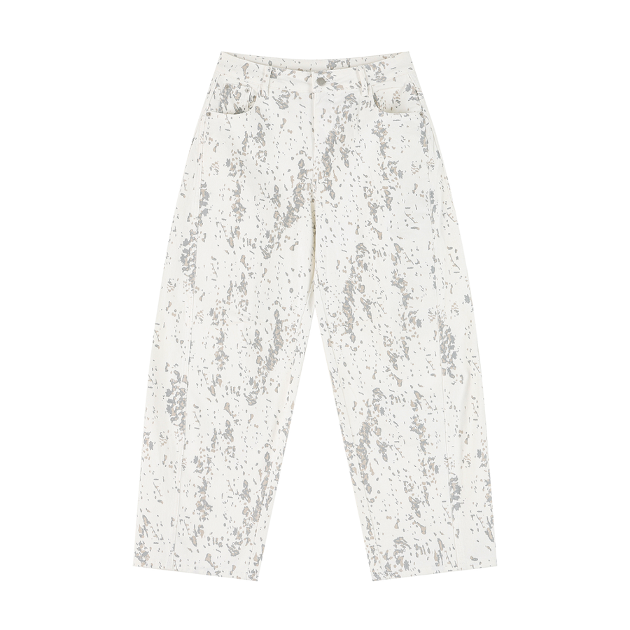 Women’s Splatter Barrel Leg Jeans
