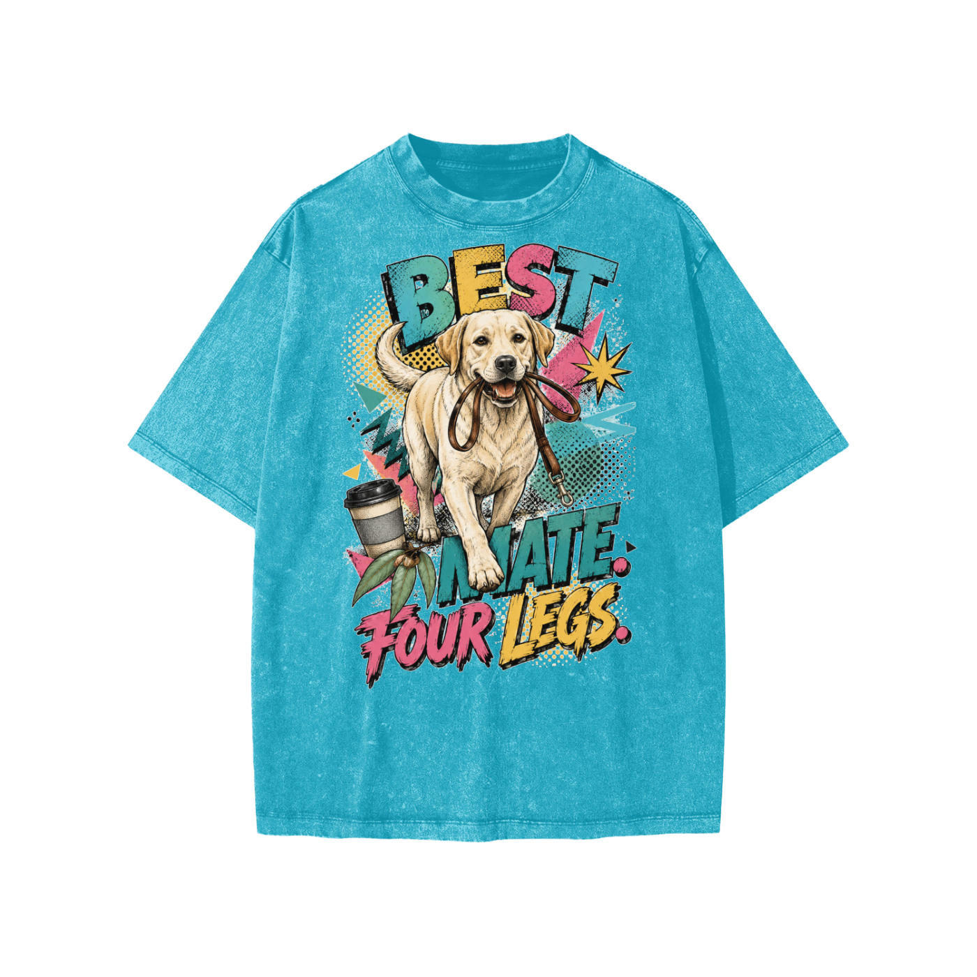 Best Mate Four Legs Snow Washed Kids' T-Shirt