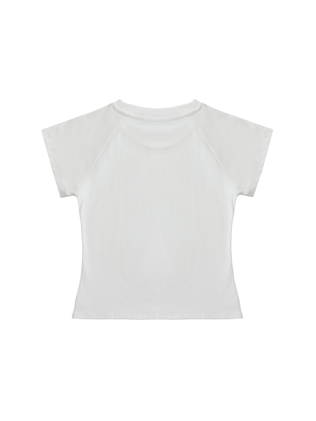 Solid Color Raglan Sleeve Crop Top