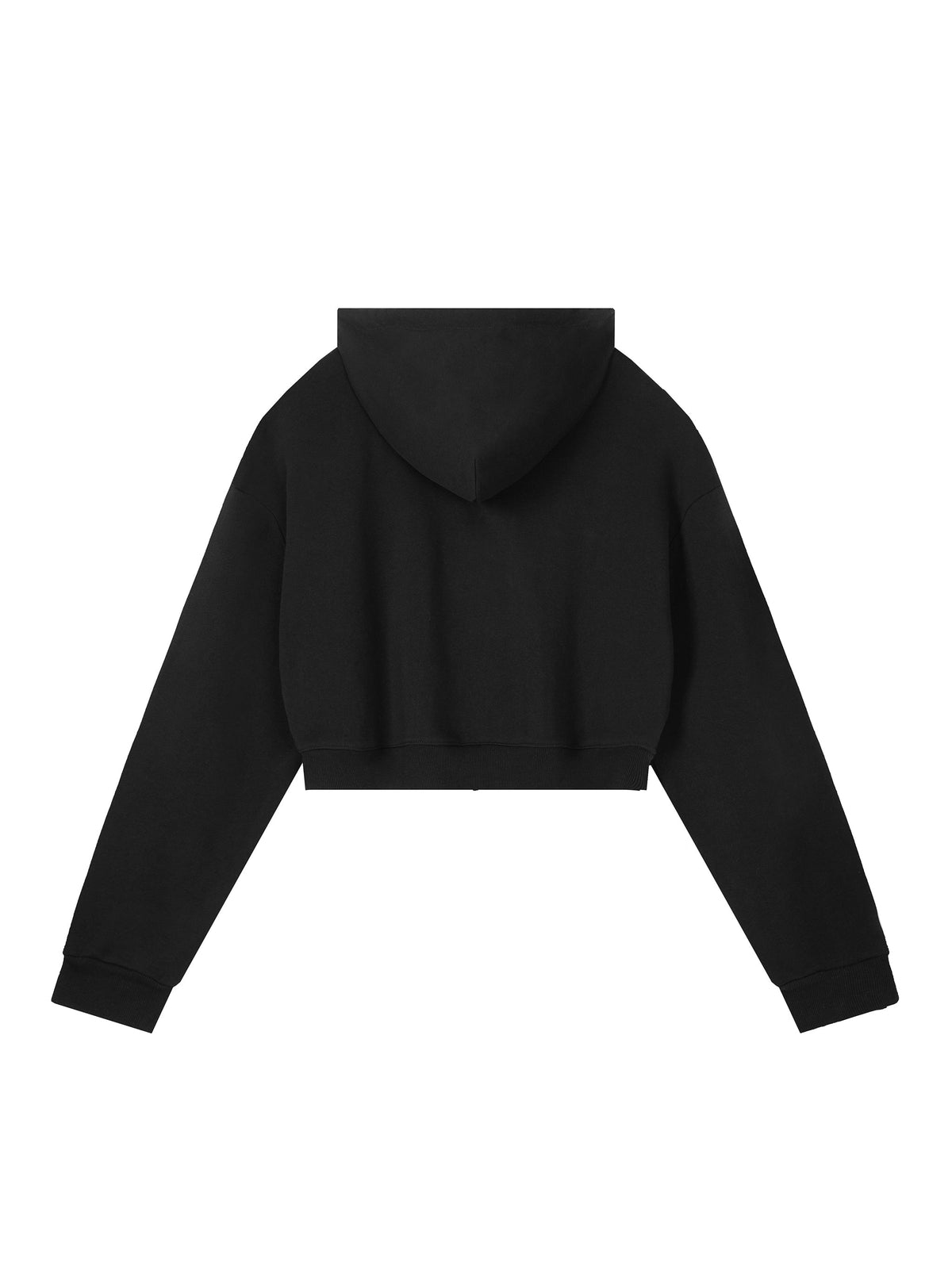 Essential Cropped Zip-Up Hoodie