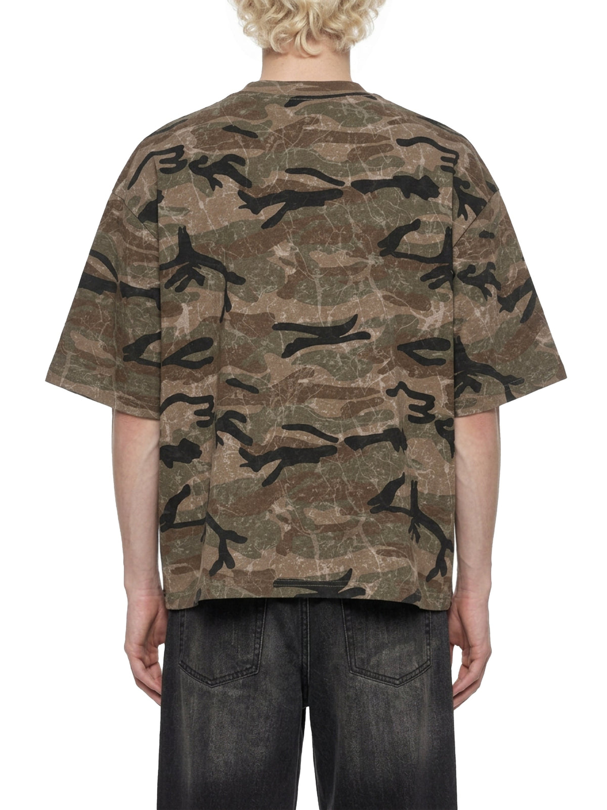 Unisex Boxy Camo Print T-Shirt