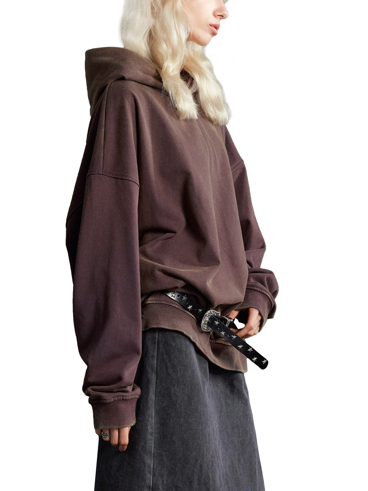 Vintage Washed Gradient Fleece Hoodie