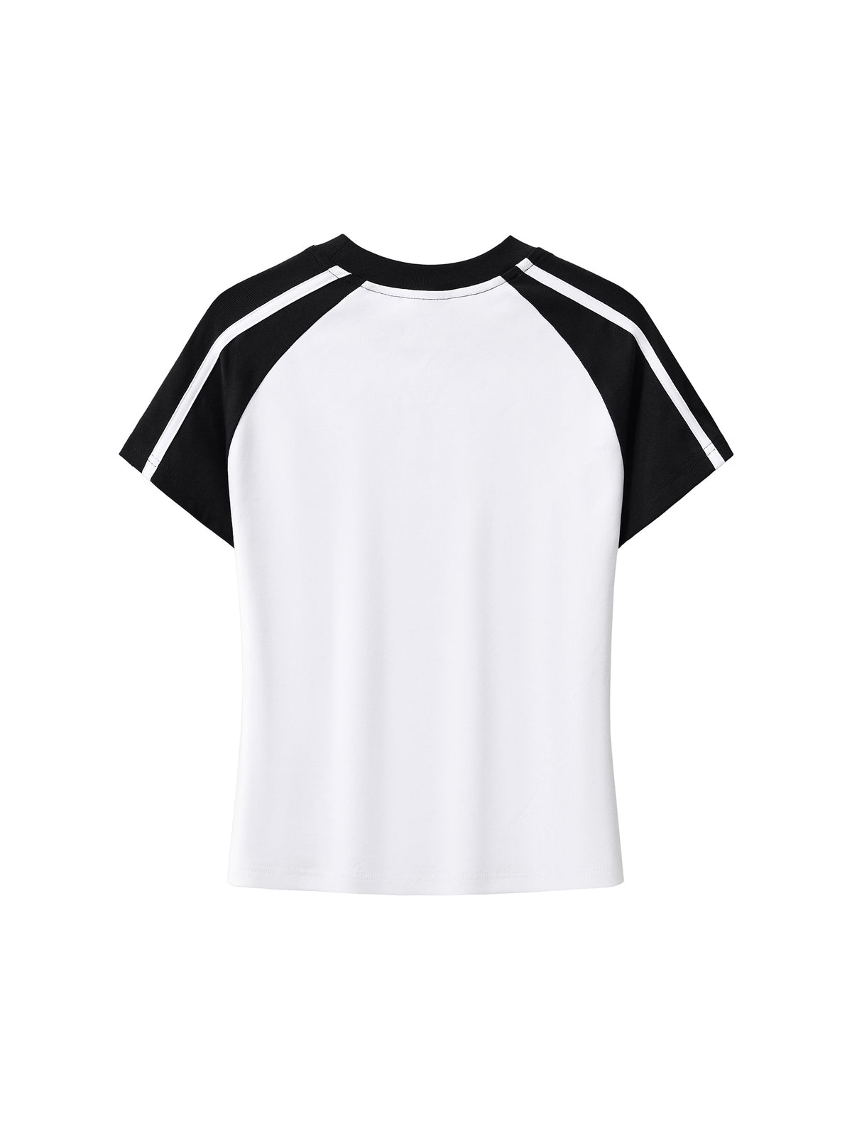Contrast Stripes Bodycon Raglan Sleeve T-Shirt