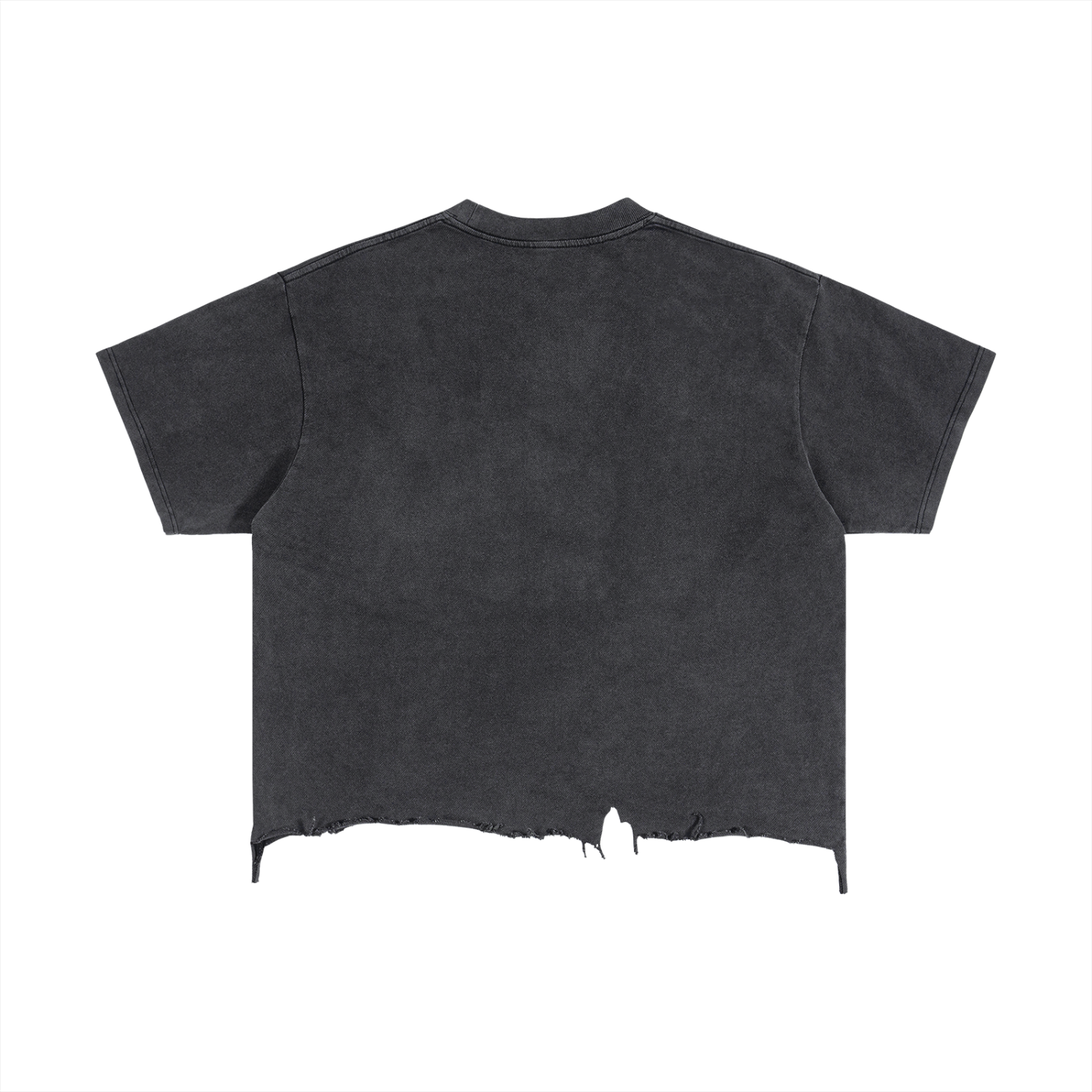 Vintage Wash Boxy Distressed-Hem T-Shirt