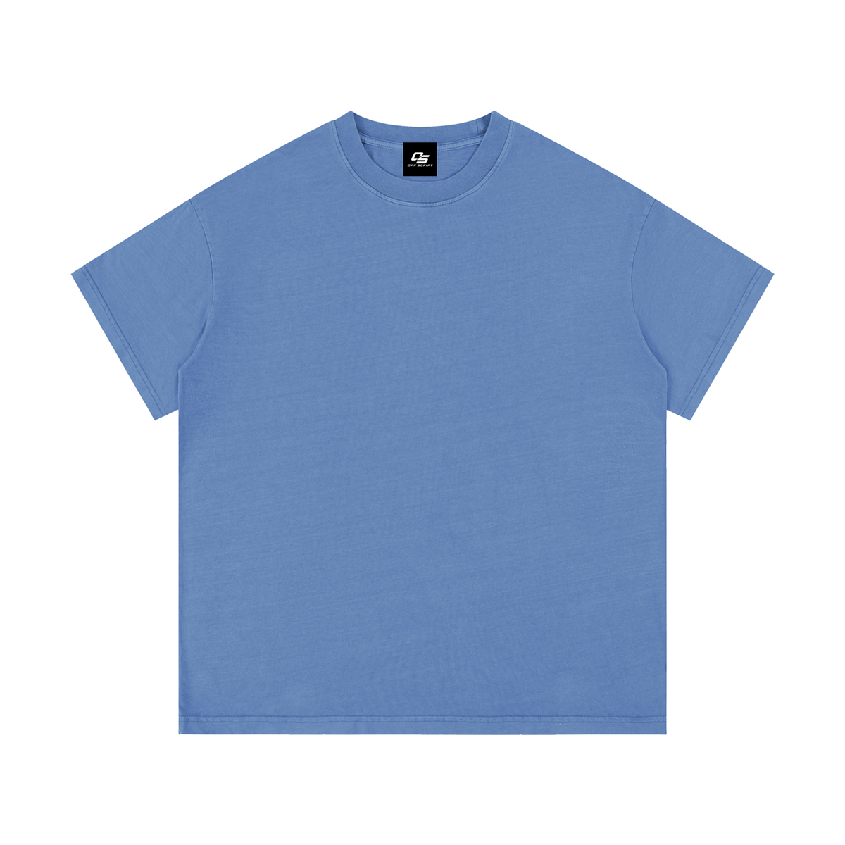 Cobalt Blue Unisex Vintage-Wash Cotton T-Shirt front view