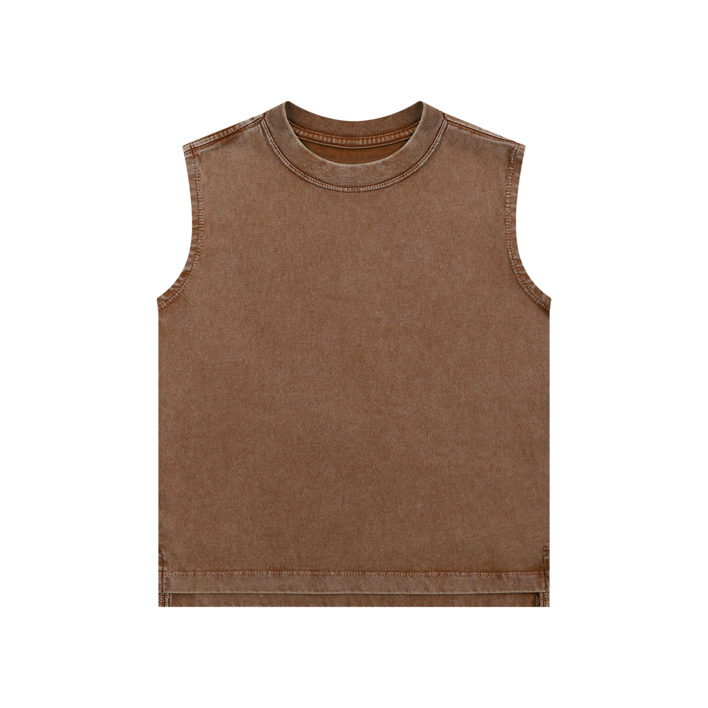 Snow Washed Kids’ Tank Top in Coffee — front view
