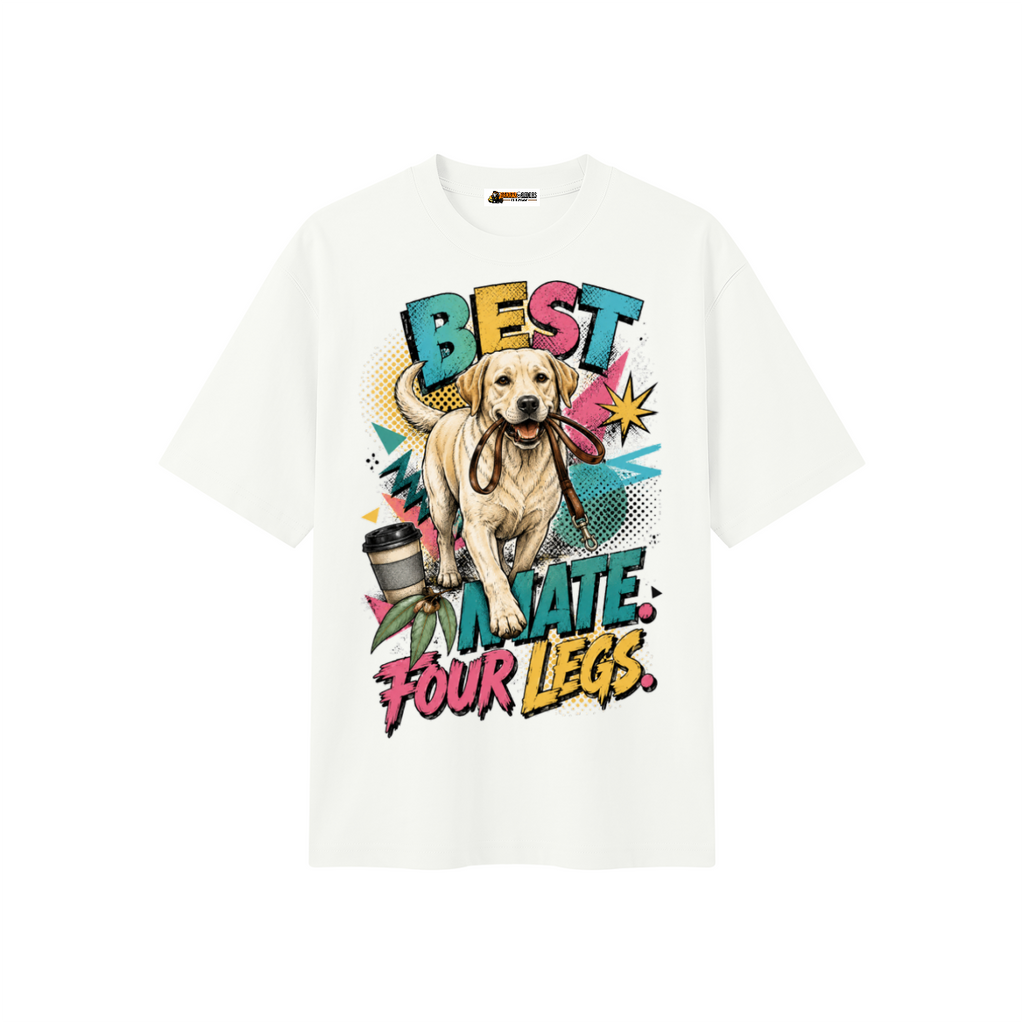 Best Mate Four Legs Unisex Heavyweight Oversized T-Shirt