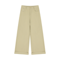 Women’s Tencel Wide-Leg Pants — Khaki front