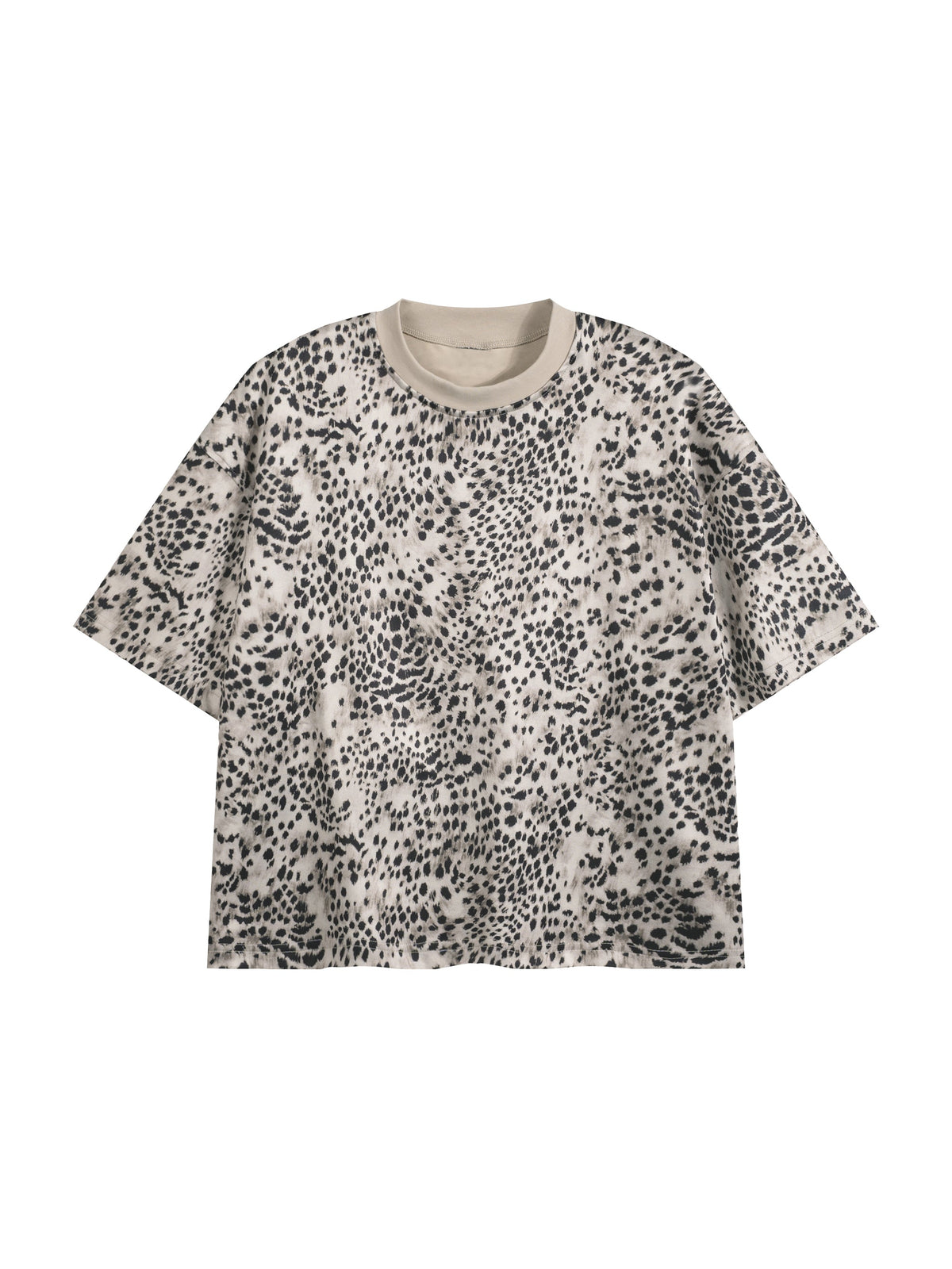 Unisex Leopard Print Boxy T-Shirt