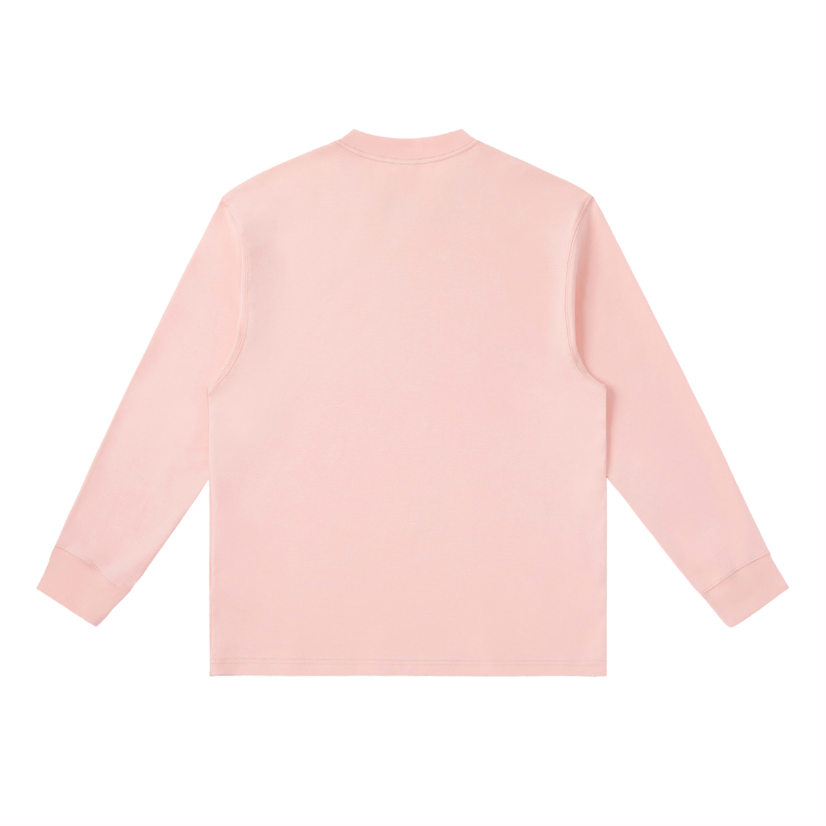 Pink Essential Crewneck Long-Sleeve T-Shirt back product view