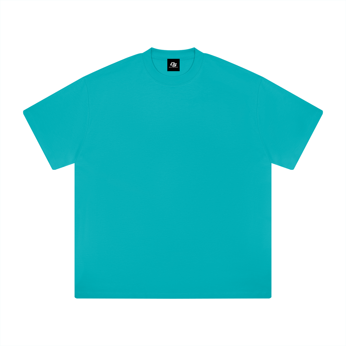 Peacock Blue Heavyweight Drop Shoulder T-Shirt front product view