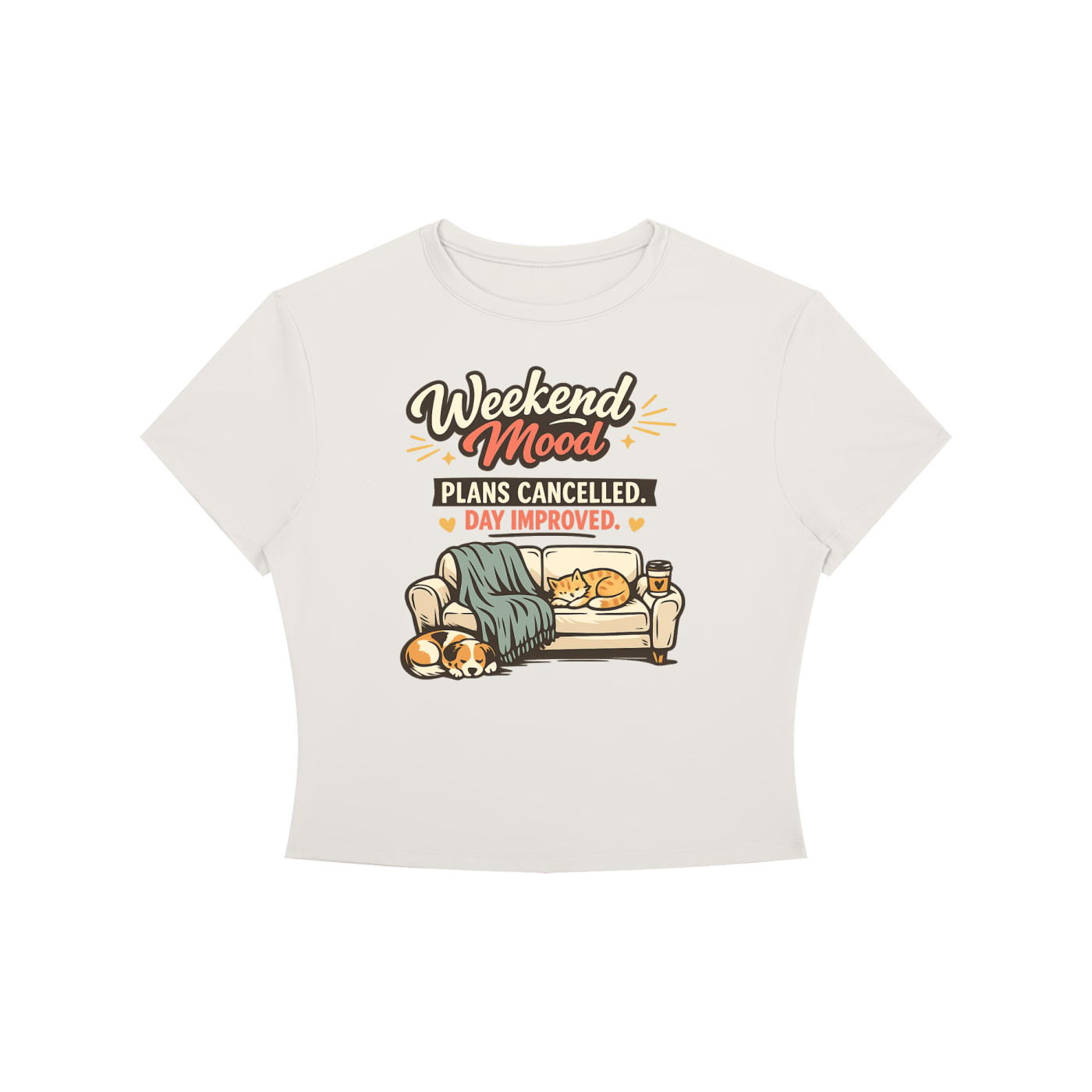 Weekend Mood Women's Crewneck Crop T-Shirt