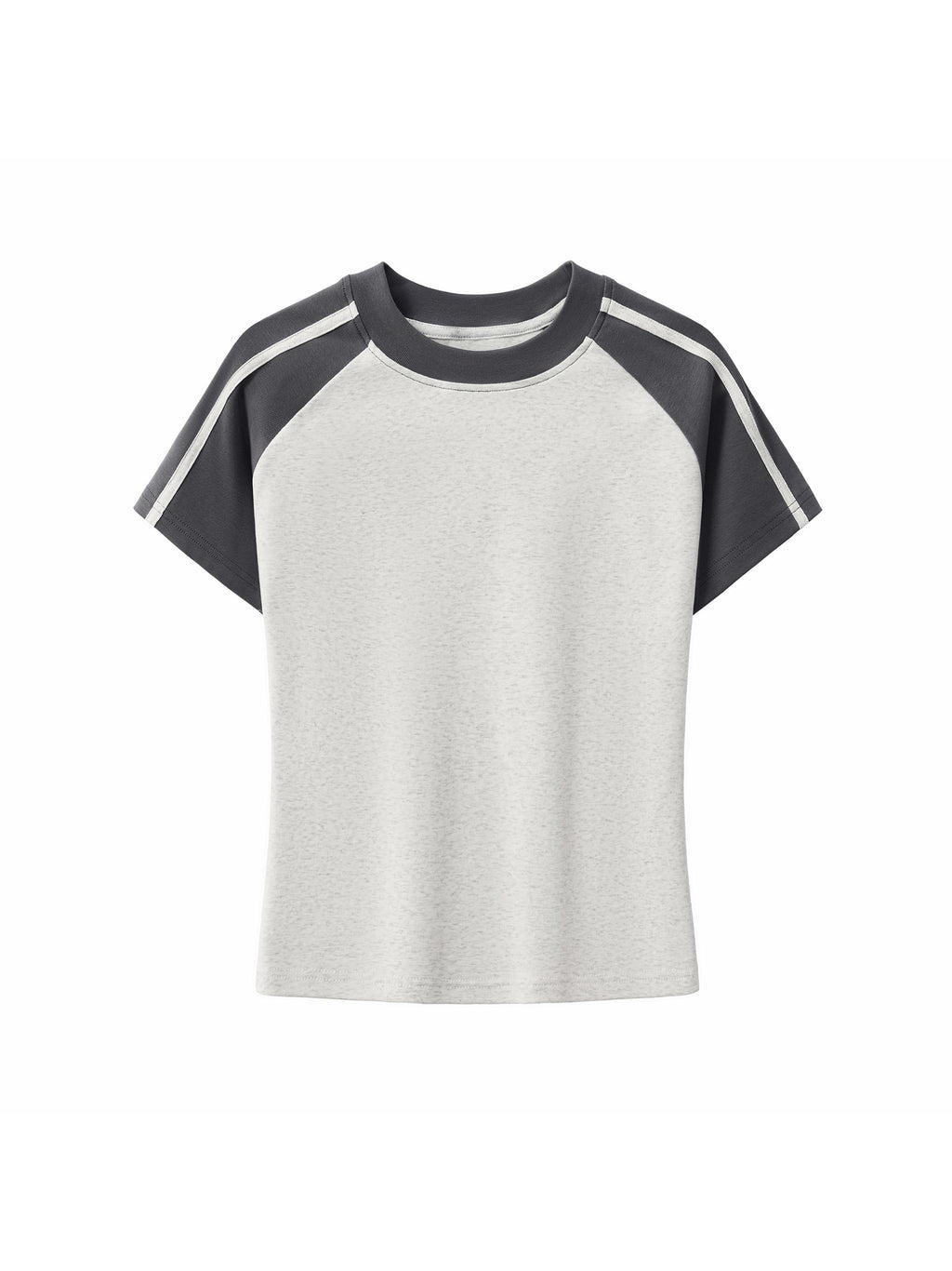 Contrast Stripes Bodycon Raglan Sleeve T-Shirt