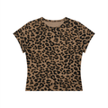 Leopard Brown women’s crop T-shirt front