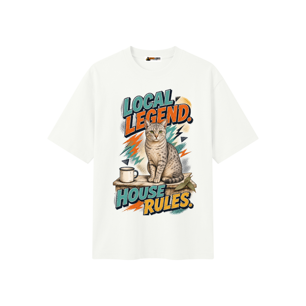 Local Legend House Rules Unisex Heavyweight Oversized T-Shirt