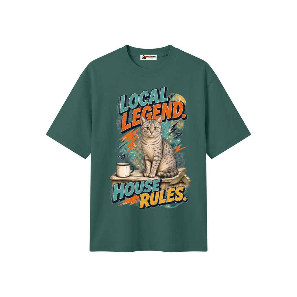 Local Legend House Rules Unisex Heavyweight Oversized T-Shirt
