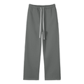 Unisex Solid Colour Fleece Straight-Leg Pants