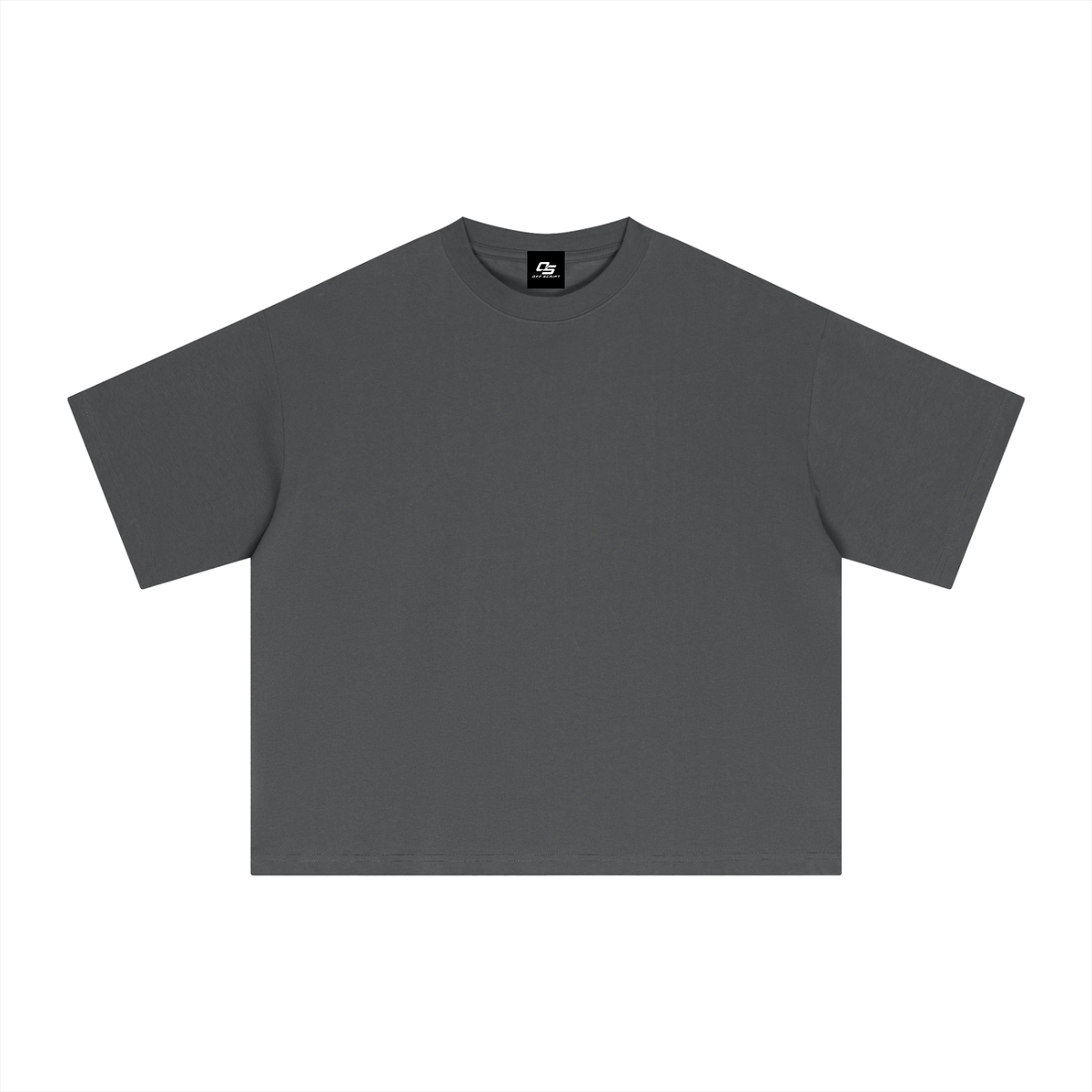Charcoal Grey Essential Sorona Boxy T-Shirt front view