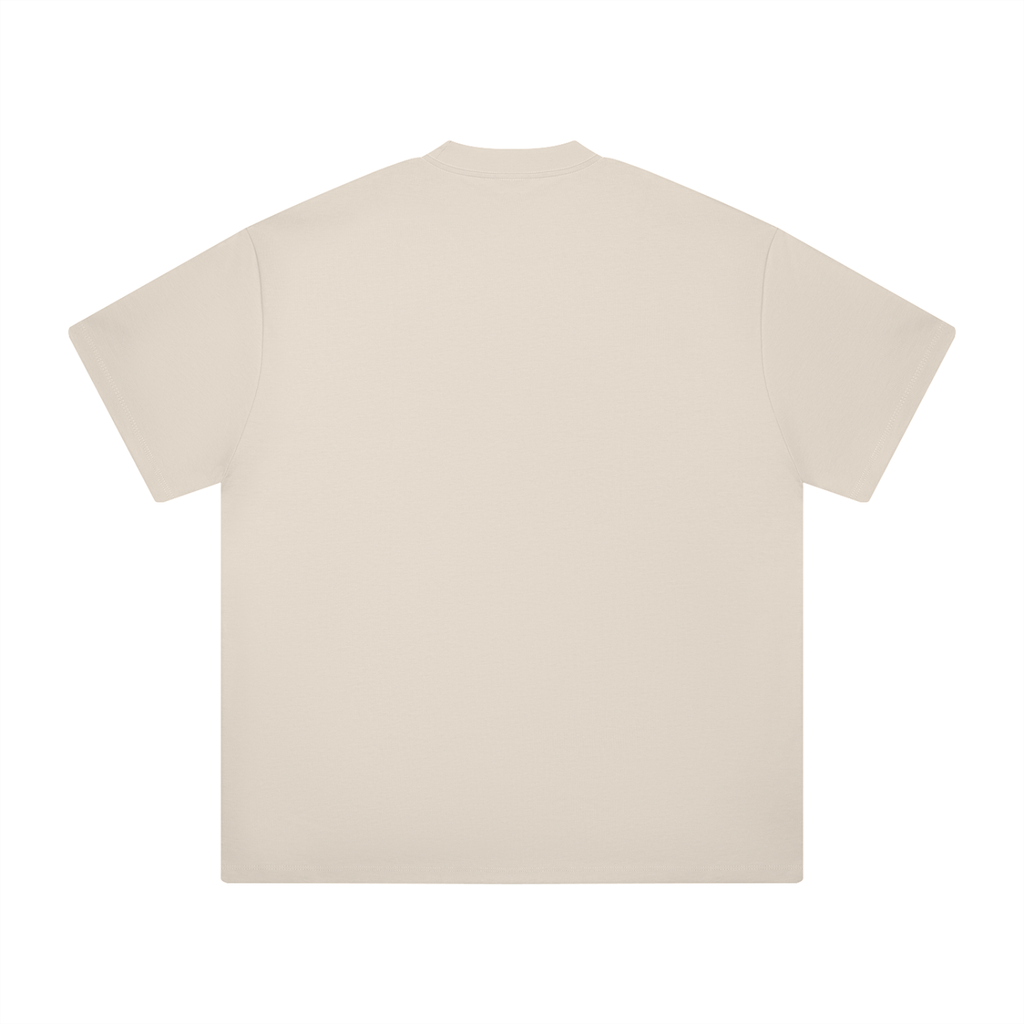 Light Apricot Heavyweight Drop Shoulder T-Shirt back product view