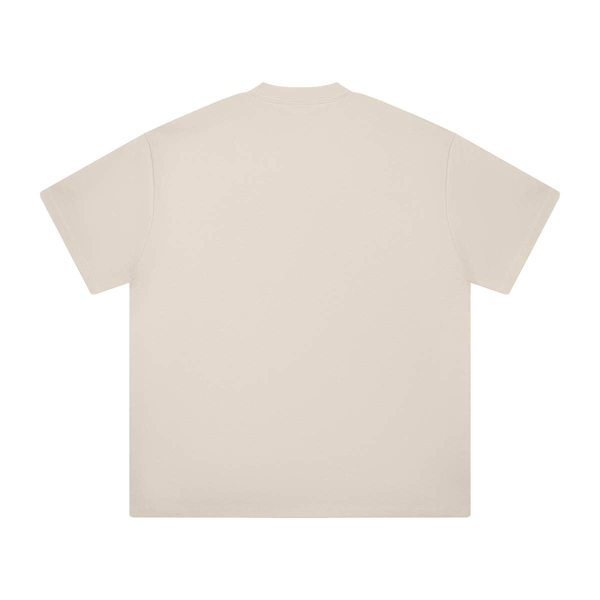 Light Apricot Heavyweight Drop Shoulder T-Shirt back product view