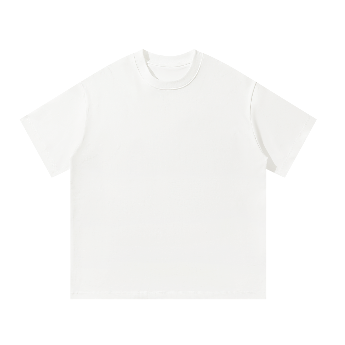 Unisex Oversized Cotton T-Shirt in White — front view