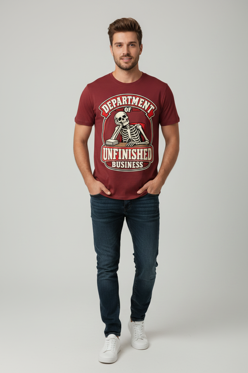 Department of Unfinished Business Pure Cotton Unisex T-Shirt