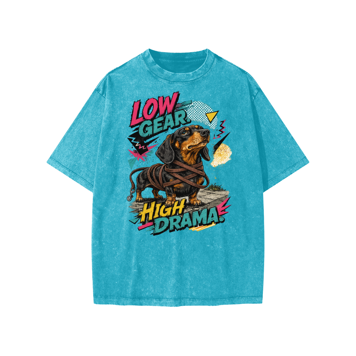 Low Gear High Drama snow-washed kids’ T-shirt in sky blue