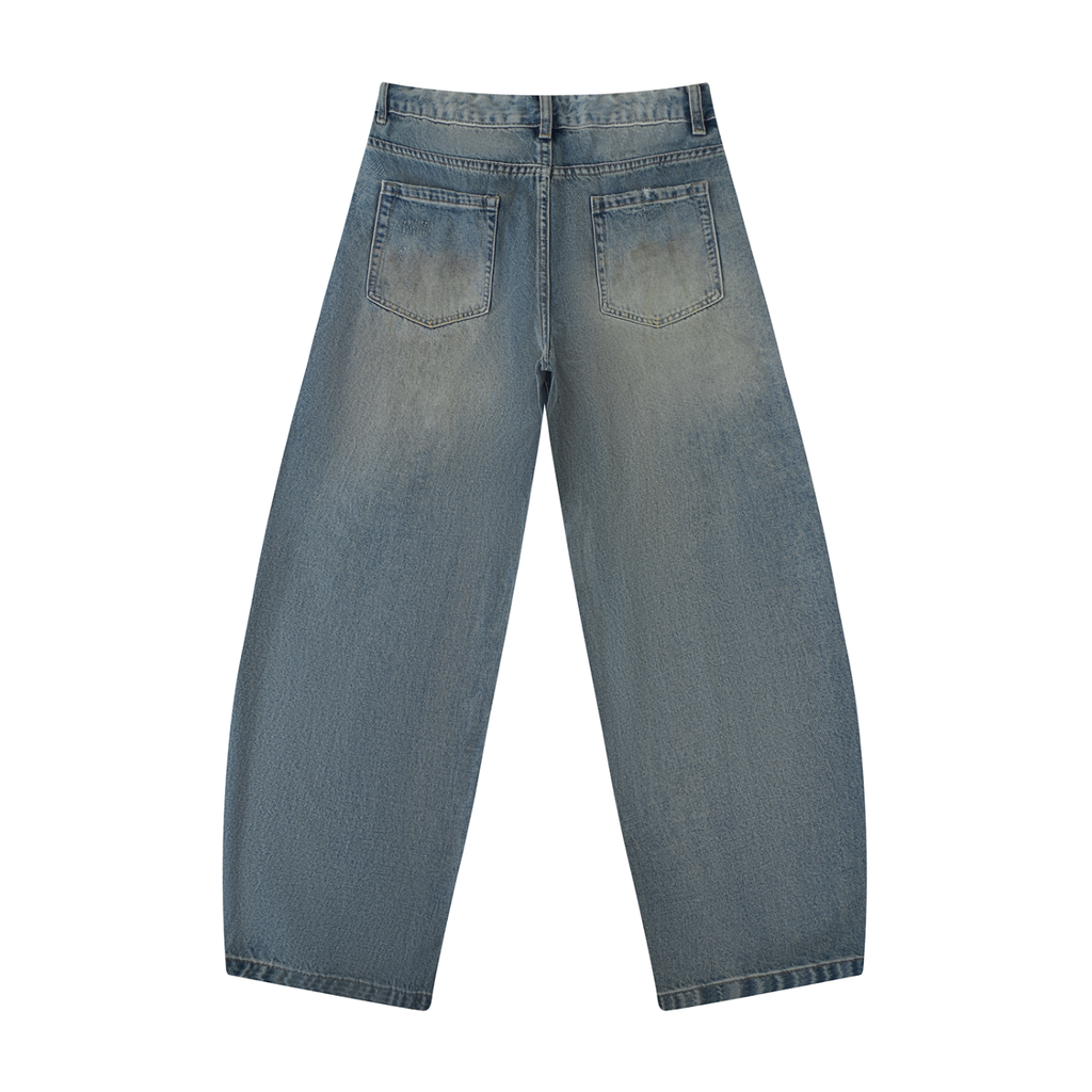 Men’s Distressed Barrel Leg Jeans