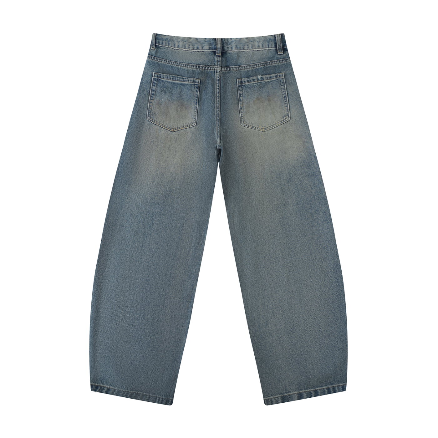 Men’s Distressed Barrel Leg Jeans