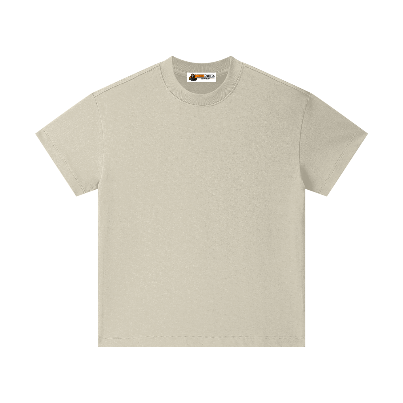 Pure cotton essential kids T-shirt in Sand – front view