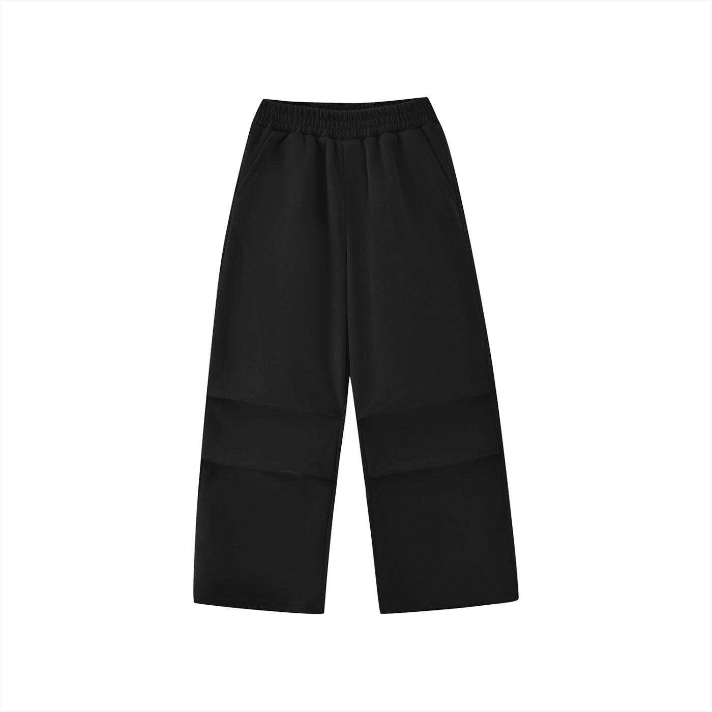 Essential Kids’ Straight-Leg Sweatpants in Black — front view