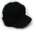 Mens Fashion Knitted Beanies Hats Wintera Ladies Unisex Baggy Beret Cap Hat Black