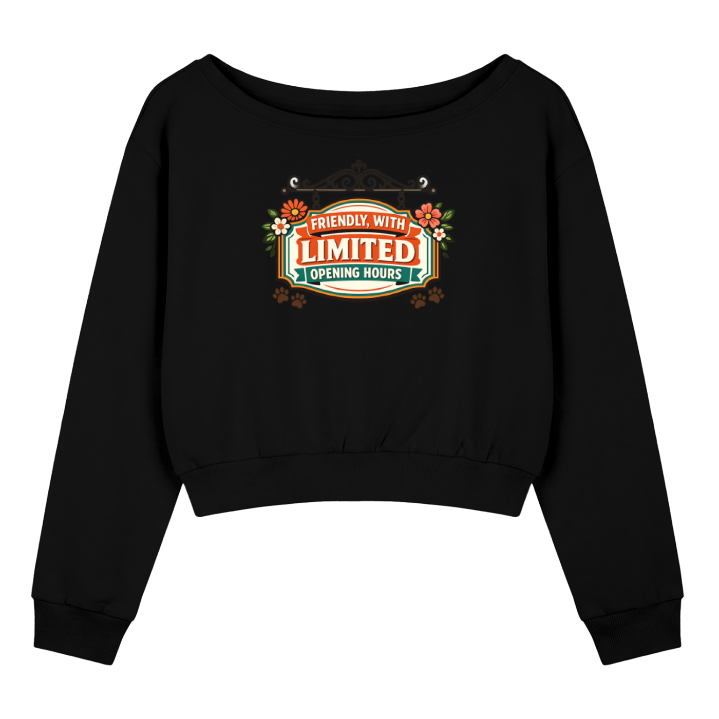Friendly With Limited Women's Off-Shoulder Sweatshirt