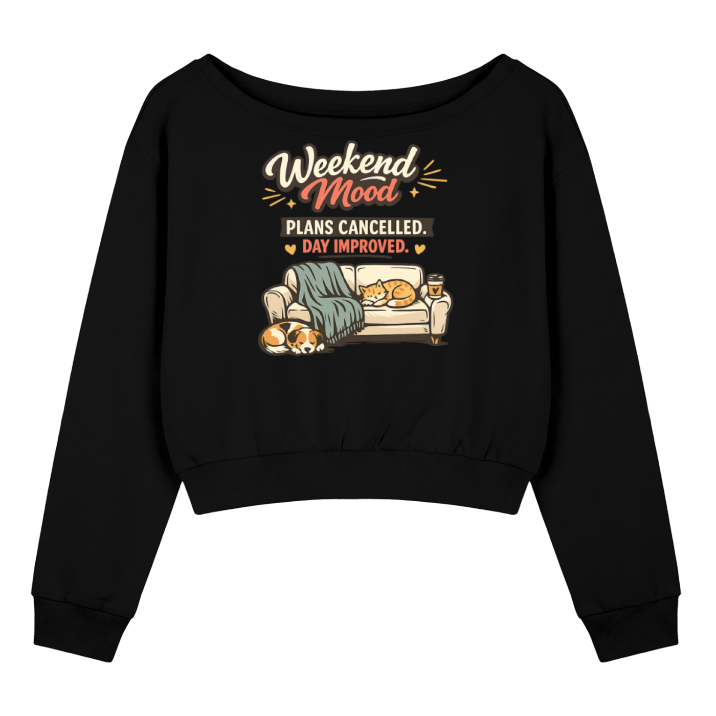 Weekend Mood Women's Off-Shoulder Sweatshirt