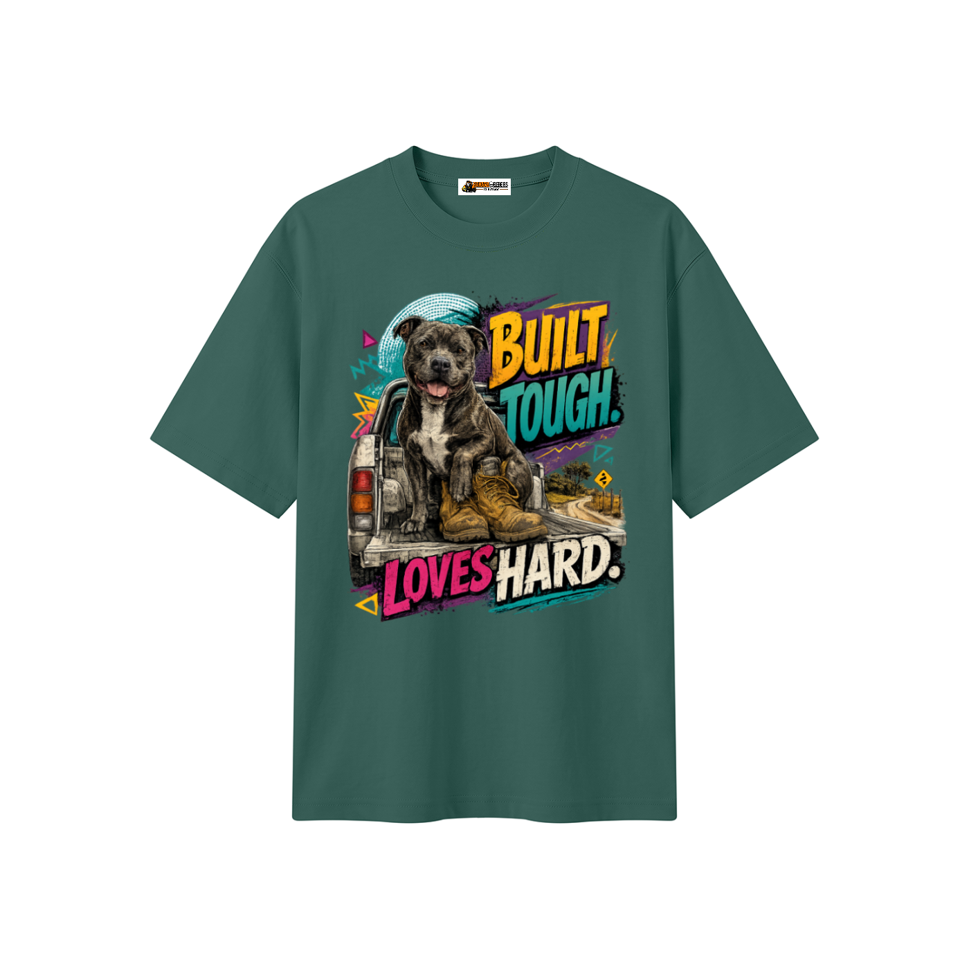 Built Tough Loves Hard Unisex Heavyweight Oversized T-Shirt