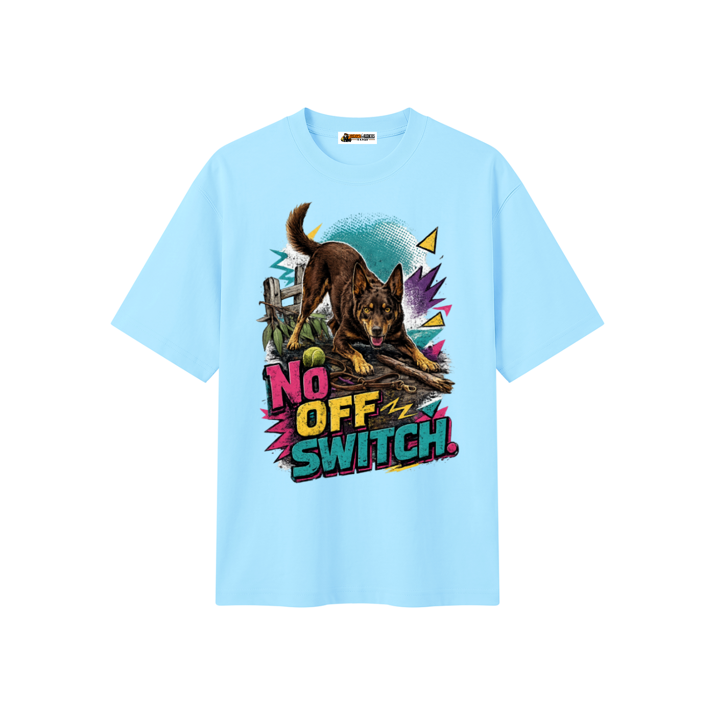 No Off Switch Unisex Heavyweight Oversized T-Shirt