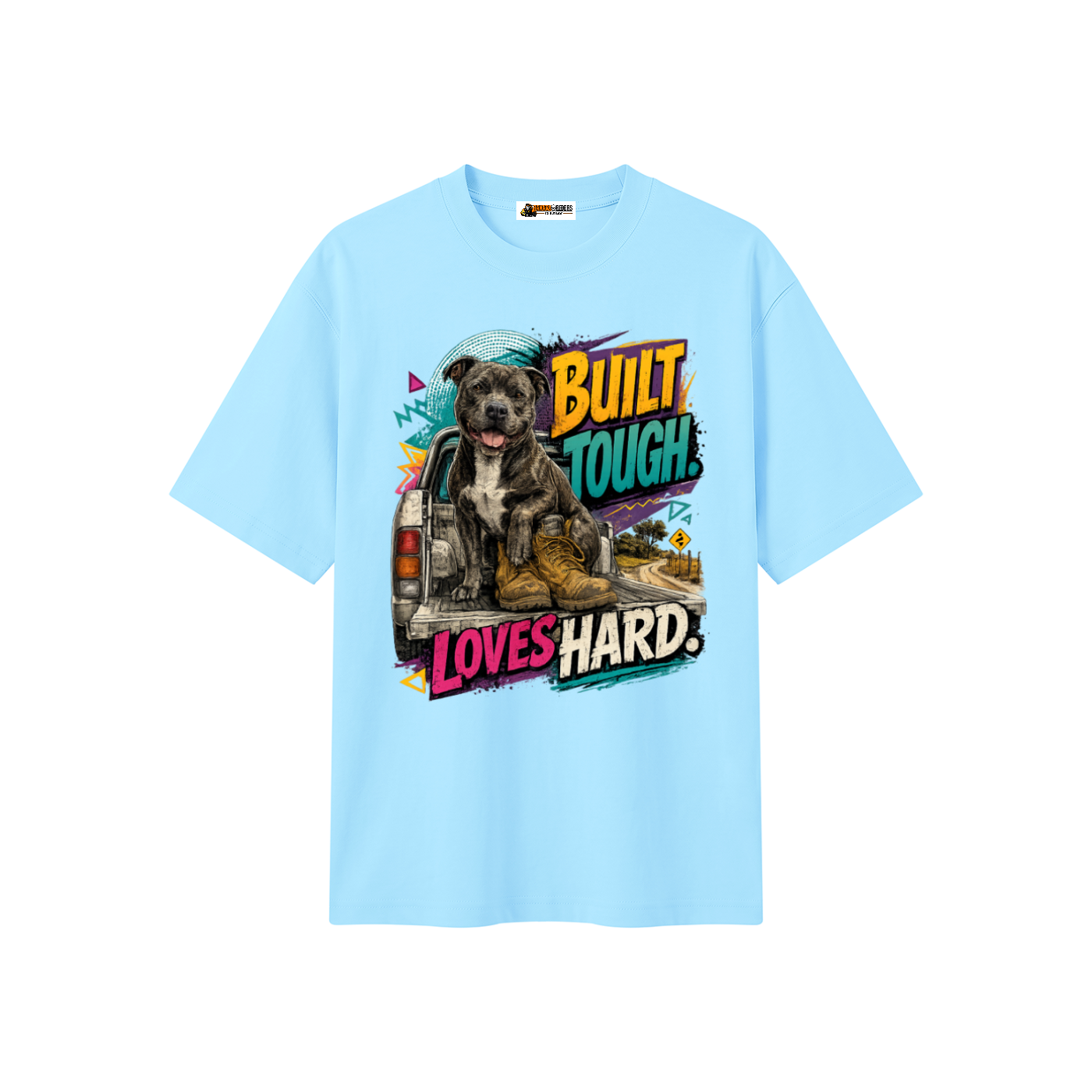 Built Tough Loves Hard Unisex Heavyweight Oversized T-Shirt