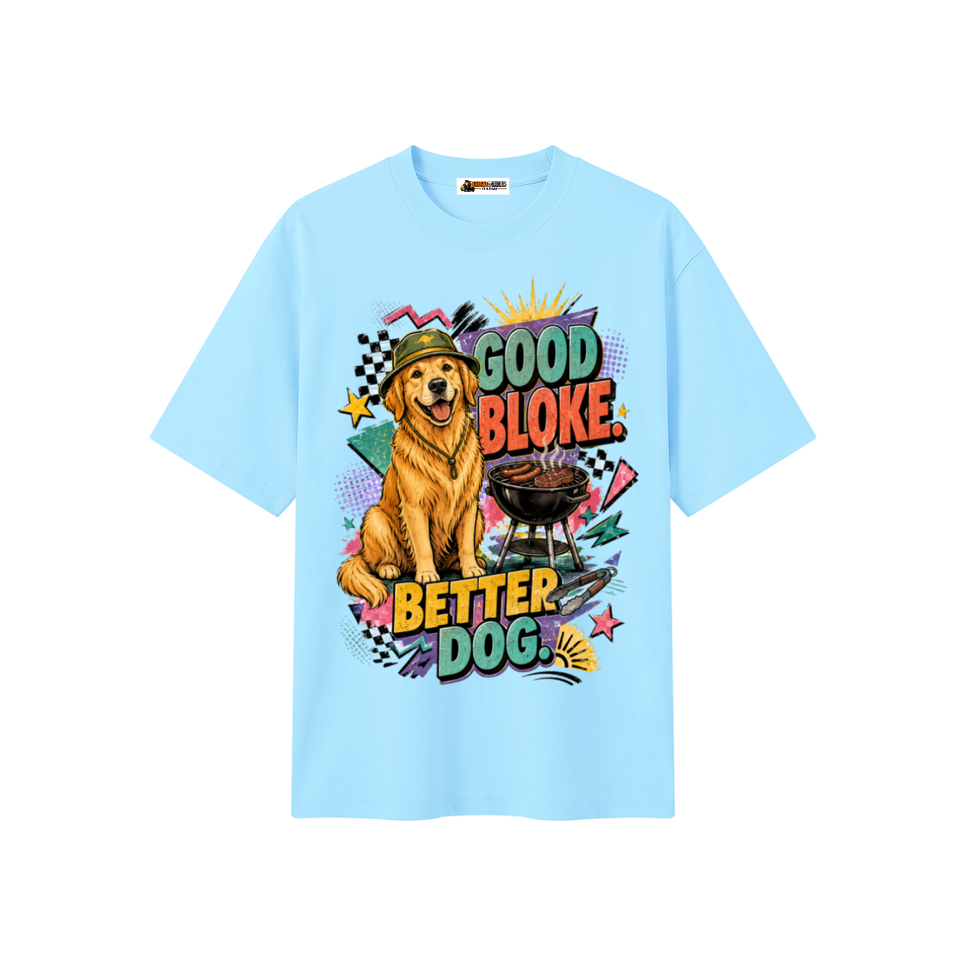 Good Bloke Better Dog Unisex Heavyweight Oversized T-Shirt
