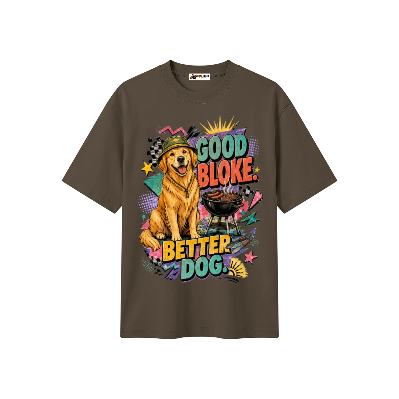 Good Bloke Better Dog Unisex Heavyweight Oversized T-Shirt
