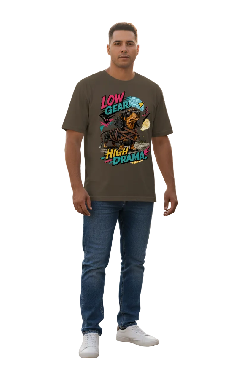 Low Gear High Drama Unisex Heavyweight Oversized T-Shirt