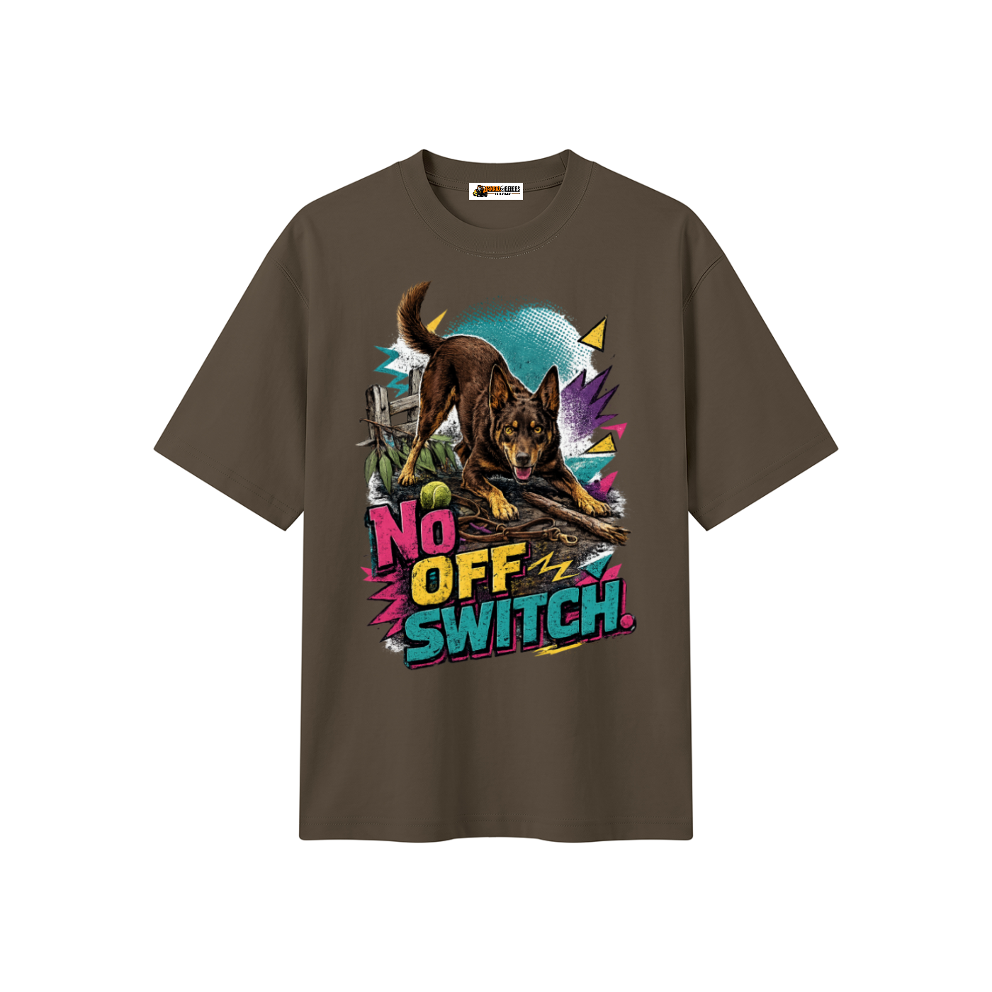 No Off Switch Unisex Heavyweight Oversized T-Shirt