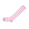 Knee High Socks Striped Ladies Long Womens Pink White Stripe AU Stock